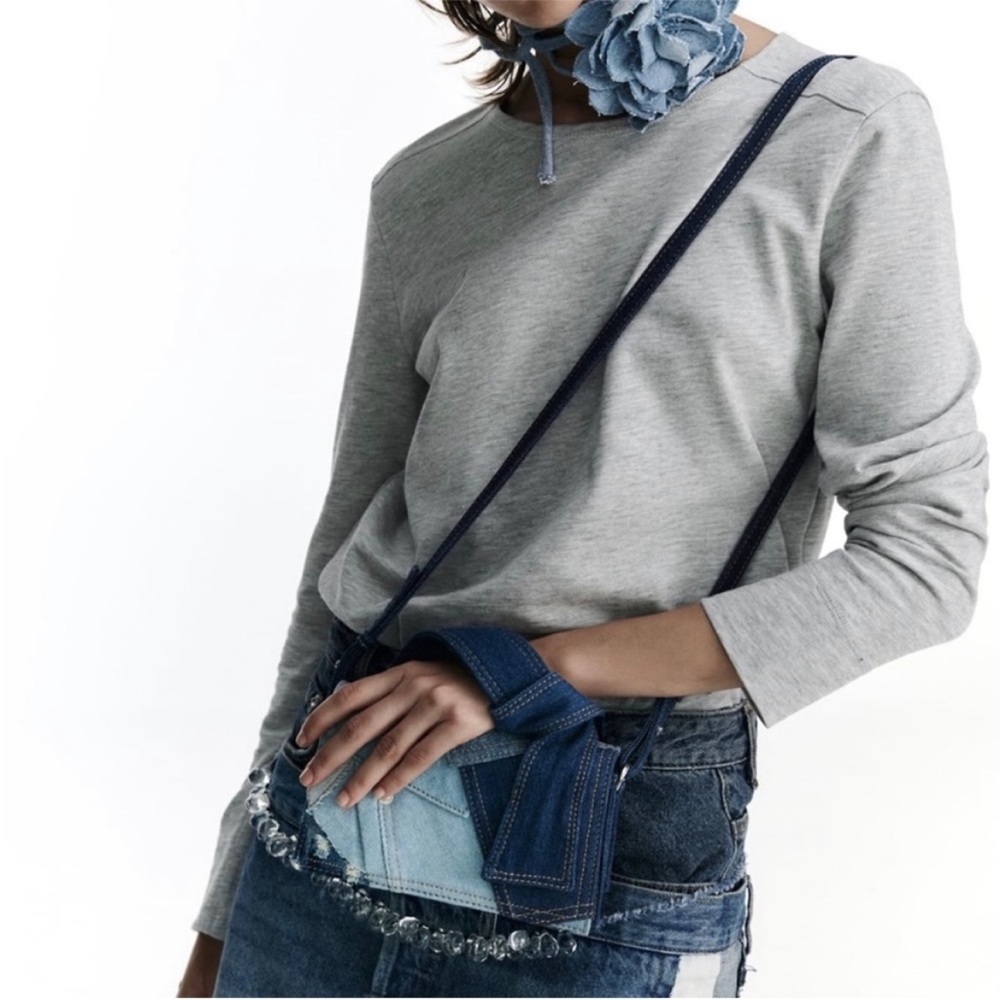 Zara patchwork denim bag